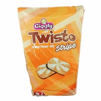 Giggly Twisto Orange Jelly Stripe 60pcs 300gm